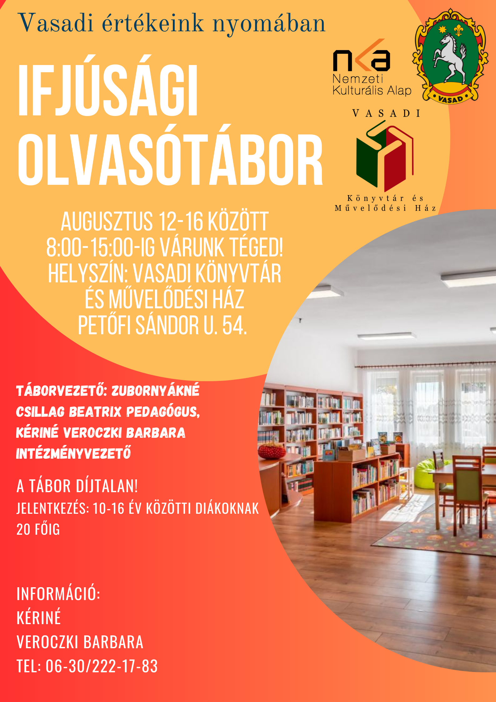 Nyertes pályázatból olvasótábort tartunk